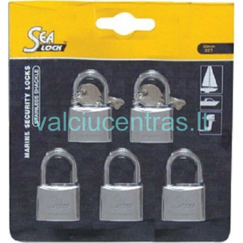 Nerūdijančio plieno 5 spynų rinkinys Nerūdijančio plieno 5 spynų rinkinys